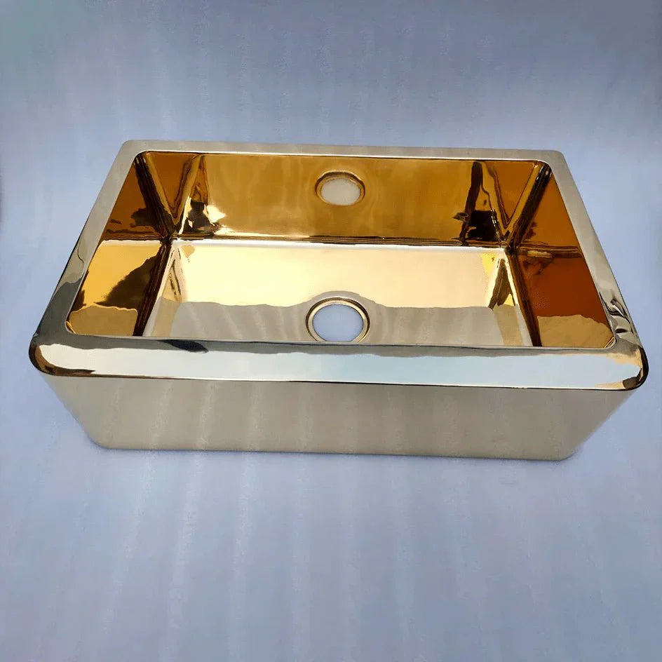 How to Remove Stains from a Copper Sink Safely featuring Unlacquered Brass Farmhouse Kitchen Sink – Apron Front