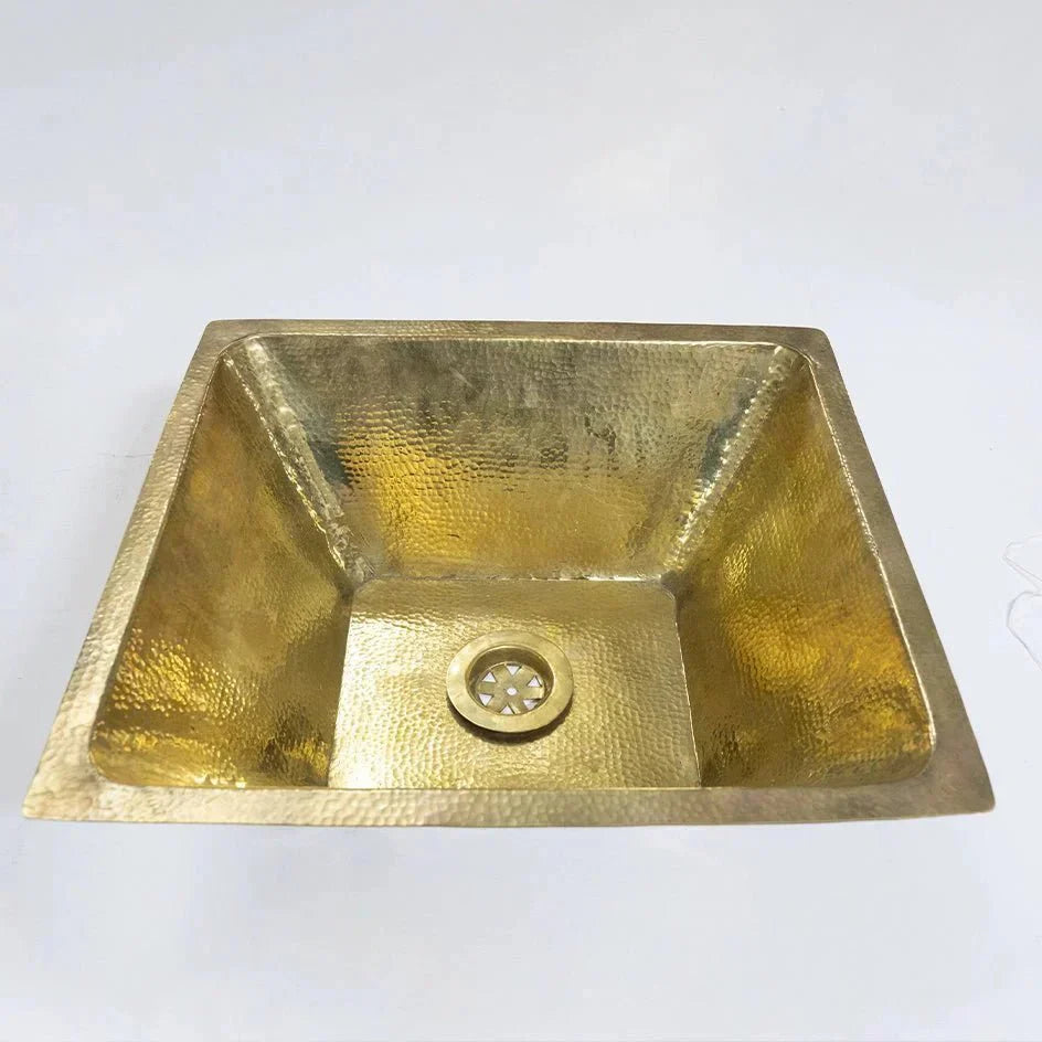 Farmhouse Sink Materials: Copper, Brass, Fireclay & Stainless featuring Handcrafted Unlacquered Brass Bathroom Sink – Undermount