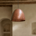 Rustic farmhouse copper ceiling fixture, angled view – Brass For Homes