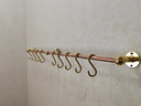 Unlacquered Brass Copper Pot Rail With S Hooks Kitchen Hardware detail view 5