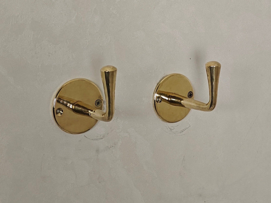 Unlacquered Brass Handmade Coat Rack bathroom hardware for bathrooms, powder rooms, towel storage, and coordinated fixture sets - view 1