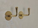 Unlacquered Brass Handmade Coat Rack Bathroom Hardware detail view 3