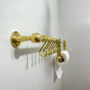 Unlacquered Brass Pot Rack With Tissue Holder Kitchen Hardware detail view 4