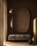 AOrganik Mirror - Unlacquered Solid Brass wall mirror for bathrooms, entryways, dressing rooms, and decorative wall styling - view 3