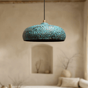 Blue Patina Brass Pendant Lights – Handcrafted Oxidized Dome Fixtures for Kitchen Islands Pendant Lighting detail view 2