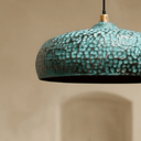 Blue Patina Brass Pendant Lights – Handcrafted Oxidized Dome Fixtures for Kitchen Islands Pendant Lighting detail view 4
