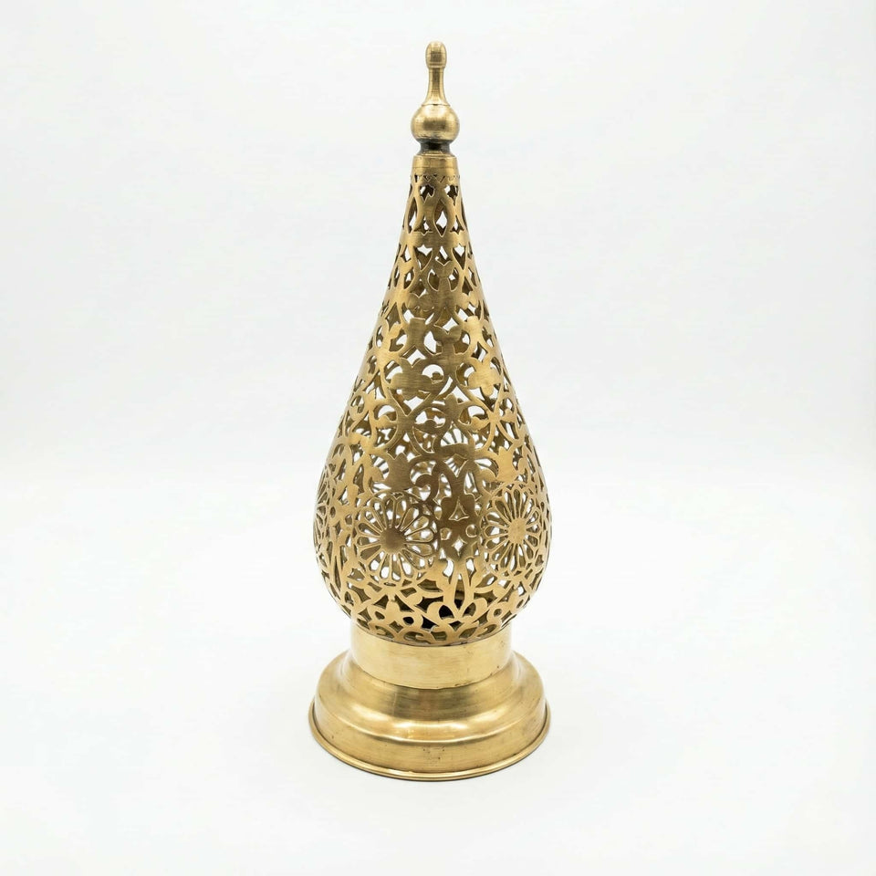 Brass Bedside Lamp — Hand-Pierced Moroccan Table Light Pendant Lighting product photo