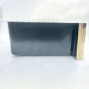 Unlacquered brass farmhouse sink – top-down view showing bowl