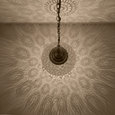 Brass Pendant Light – Boho Hanging Lamp with Intricate Shadow Patterns - Brass For Homes - 