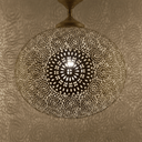 Brass Pendant Light – Boho Hanging Lamp with Intricate Shadow Patterns Pendant Lighting detail view 2