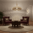 Brass Wide Dome Pendant Light – Boho Ceiling Lamp for Living Spaces - Brass For Homes - 