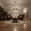 Brass Wide Dome Pendant Light – Boho Ceiling Lamp for Living Spaces - Brass For Homes - 
