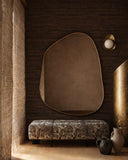 Brassy Gold Organik Mirror - Unlacquered Solid Brass Mirrors detail view 4