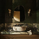 Brassy Gold Organik Mirror - Unlacquered Solid Brass Mirrors detail view 5
