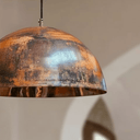Oxidized Copper Dome Pendant – Rustic Ceiling Light for Farmhouse Kitchens Pendant Lighting detail view 3
