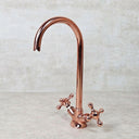 Copper Gooseneck Bathroom Faucet – Solid Brass Basin Tap Bathroom Faucets detail view 2