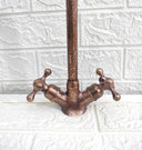 Copper Gooseneck Faucet with Engraved Design kitchen faucet for kitchen sinks, prep sinks, bridge faucet layouts, and farmhouse kitchens - view 3