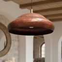 Copper Pendant Light – Rustic Dome Ceiling Fixture for Kitchen Island Pendant Lighting detail view 5