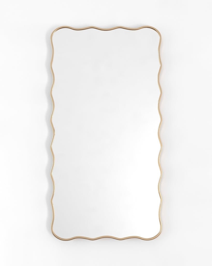 Edged Joy Full Length Mirror - Unlacquered Solid Brass Mirrors product photo