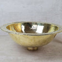 Engraved Brass Bathroom Sink – Round Undermount Basin Sinks detail view 5
