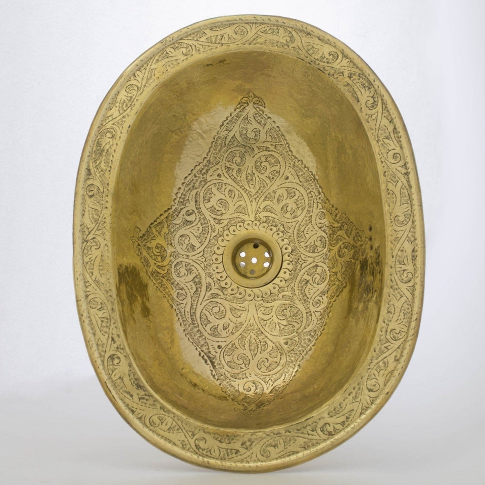 Etched Brass Bathroom Sink Sinks product photo