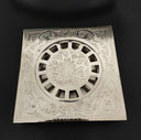 Engraved Silver Floor drain Sinks detail view 2