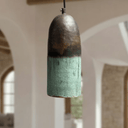 Green Patina Copper Pendant Light – Handmade Oxidized Cylinder Ceiling Lamp Pendant Lighting detail view 4
