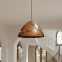 Hammered Copper Dome Pendant – Rustic Ceiling Light for Kitchen Islands pendant light for kitchen islands, dining rooms, vanities, and warm artisan interiors - view 5