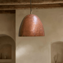 Farmhouse copper pendant light installed in rustic kitchen – Brass For Homes