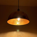 Hammered Solid Copper Half-Dome Pendant — Moroccan Artisan Ceiling Light pendant light for kitchen islands, dining rooms, vanities, and warm artisan interiors - view 4