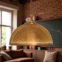 Handcrafted Brass Dome Pendant Light – Moroccan Engraved Ceiling Lamp pendant light for kitchen islands, dining rooms, vanities, and warm artisan interiors - view 5