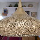 Handcrafted Brass Pendant Light – Moroccan Engraved Ceiling Lamp Pendant Lighting detail view 3