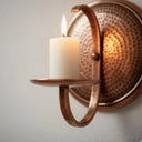 Handcrafted Copper Candle Sconce – Moroccan Rustic Wall Decor Home Decor detail view 4