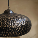 Hammered Brass Pendant Light – Dome Ceiling Fixture for Kitchen & Dining Spaces Pendant Lighting detail view 4