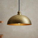 Handcrafted Hammered Brass Pendant Light – Industrial Rustic Ceiling Lamp pendant light for kitchen islands, dining rooms, vanities, and warm artisan interiors - view 1