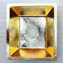 Hammered unlacquered brass kitchen sink – close-up of surface texture