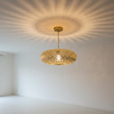 Brass Teardrop Pendant Light – Pierced Moroccan-Style Ceiling Lamp Pendant Lighting detail view 4