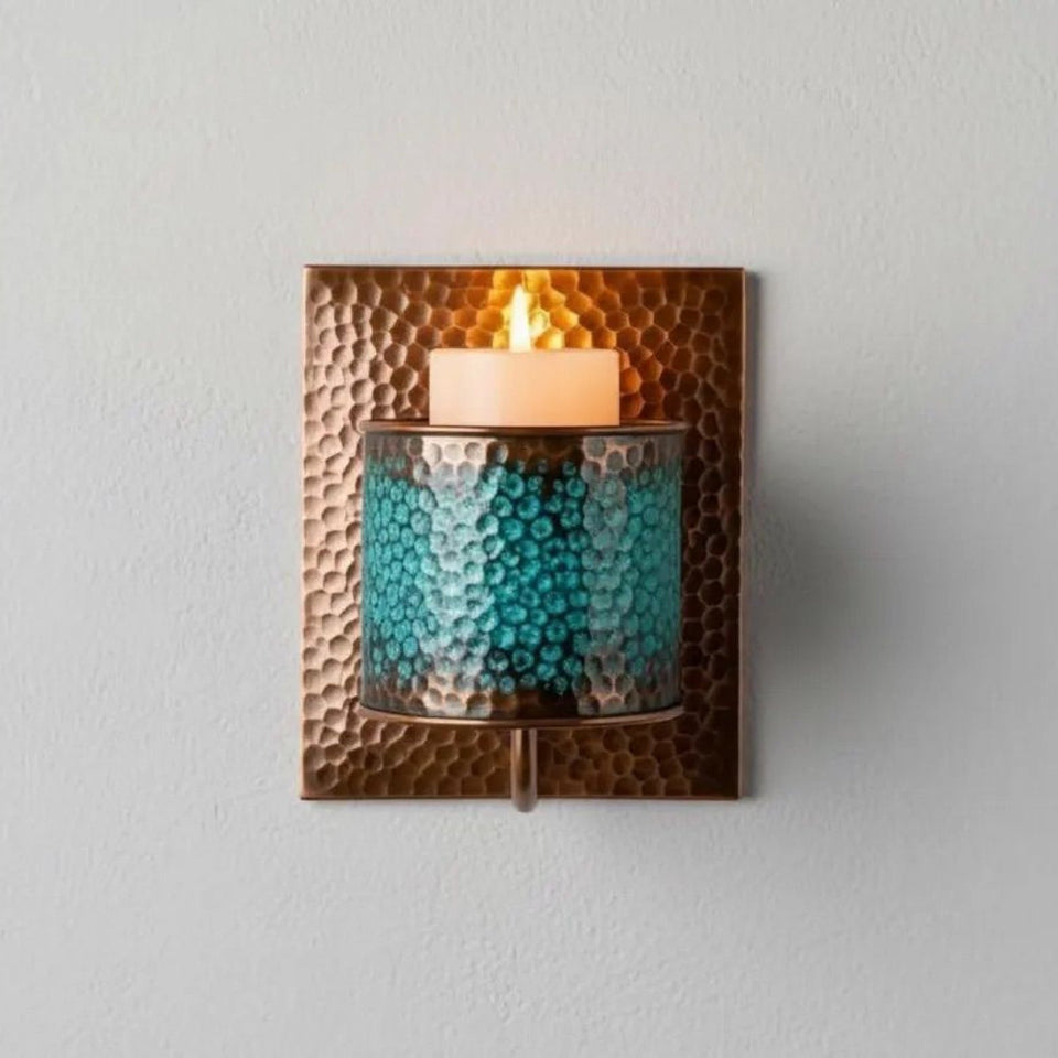 Handcrafted Polished Copper Wall Sconce – Moroccan Artisan Light Pendant Lighting product photo