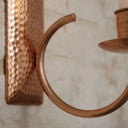Handcrafted Rustic Copper Candle Sconce – Moroccan Boho Wall Decor pendant light for kitchen islands, dining rooms, vanities, and warm artisan interiors - view 4