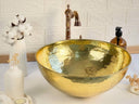 Hammered Brass Round Sink Sinks detail view 3