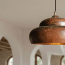 Hammered Solid Copper Pendant – Rustic Dome Ceiling Light for Farmhouse Pendant Lighting detail view 4