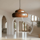 Hammered Solid Copper Pendant – Rustic Dome Ceiling Light for Farmhouse pendant light for kitchen islands, dining rooms, vanities, and warm artisan interiors - view 5