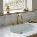 Handcrafted Widespread Brass Bathroom Faucet – Cross Handle Tap Bathroom Faucets detail view 3
