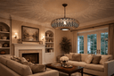 Handmade brass Moroccan ceiling lamp hanging in living room interior – Brass For Homes