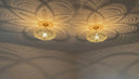 Handmade Moroccan Brass Pendant Light with Floral Shadow Design - Brass For Homes - 