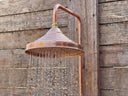 Luxury Copper Outdoor Shower with Rainfall Head – Solid Brass & Copper System Shower Systems detail view 3