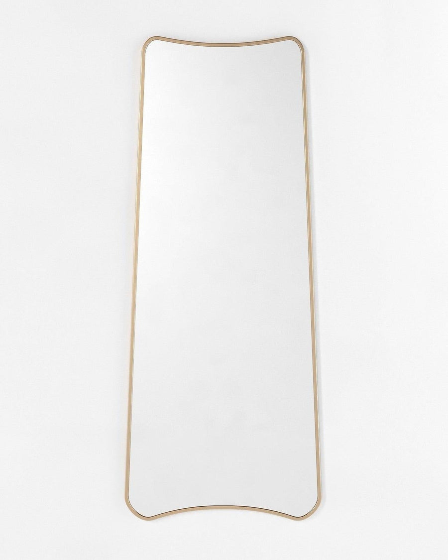 Mariposa Full Length Mirror - Unlacquered Solid Brass wall mirror for bathrooms, entryways, dressing rooms, and decorative wall styling - view 1