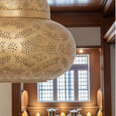 Moroccan Brass Pendant Light – Handcrafted Engraved Ceiling Lamp pendant light for kitchen islands, dining rooms, vanities, and warm artisan interiors - view 3