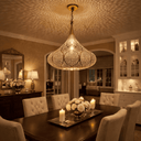 Artisan brass pendant light with floral openwork design – Brass For Homes