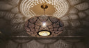 Moroccan Brass Pendant Light – Handmade Scalloped Openwork Ceiling Lamp Pendant Lighting detail view 4